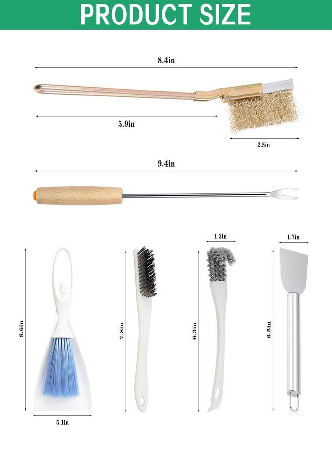 DINTSTYLE 7-Piece Set Bird Cage Cleaner,Small Animal cage Cleaning Tool Wooden and Stainless Steel Cleaning Brush Long Handle Cleaning Brush Spatula Bird Cleaning Bird Drops Multipurpose Cleaning - Image 2